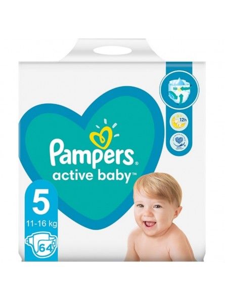 saint Soap fare Scutece Pampers nr 5 Active Baby 64 buc - Herma
